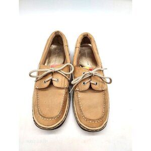 Tommy Hilfiger Women’s Boat Shoes Tan Leather Loafers Size 7